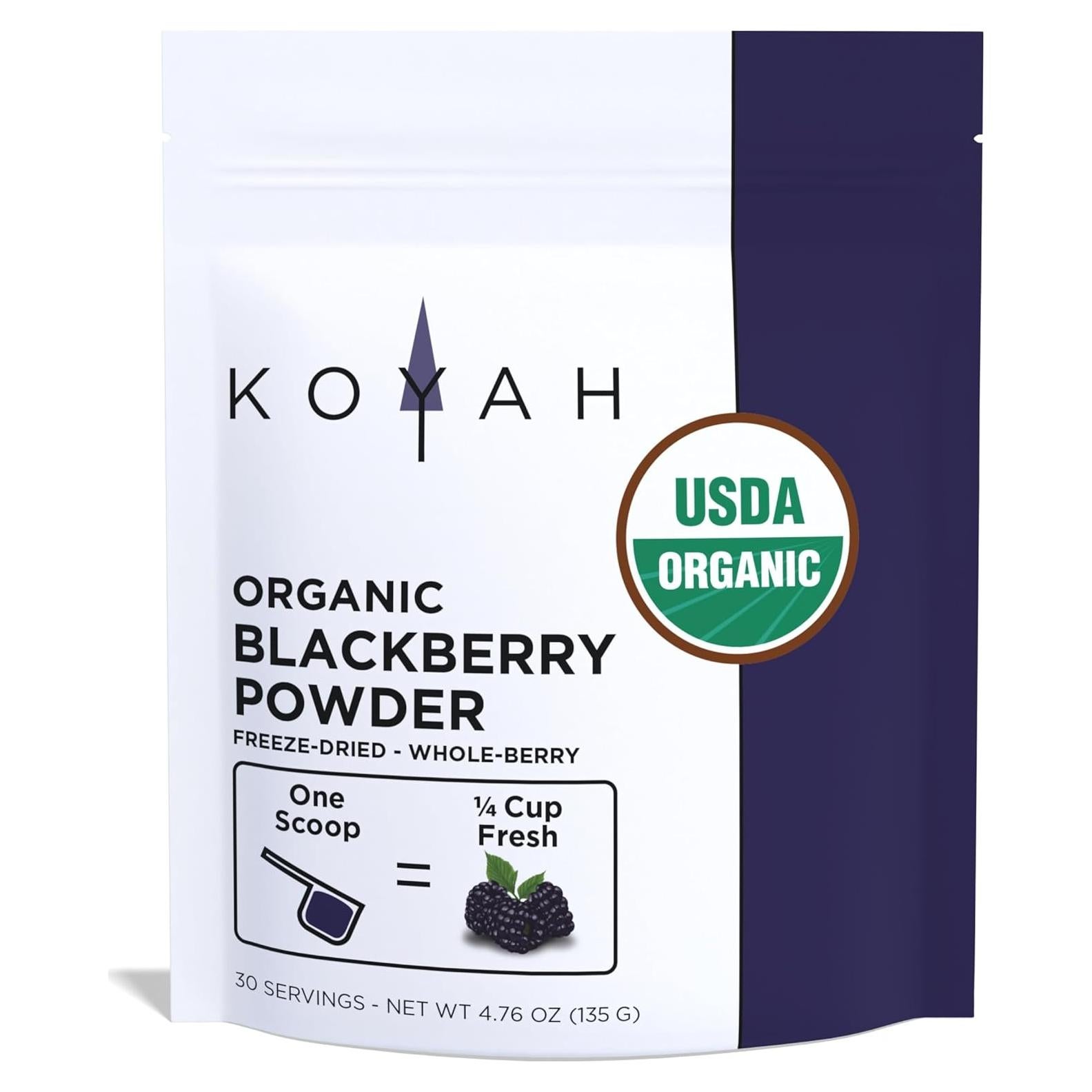 Polvo de Mora Orgánica KOYAH - 30 Porciones Liofilizado