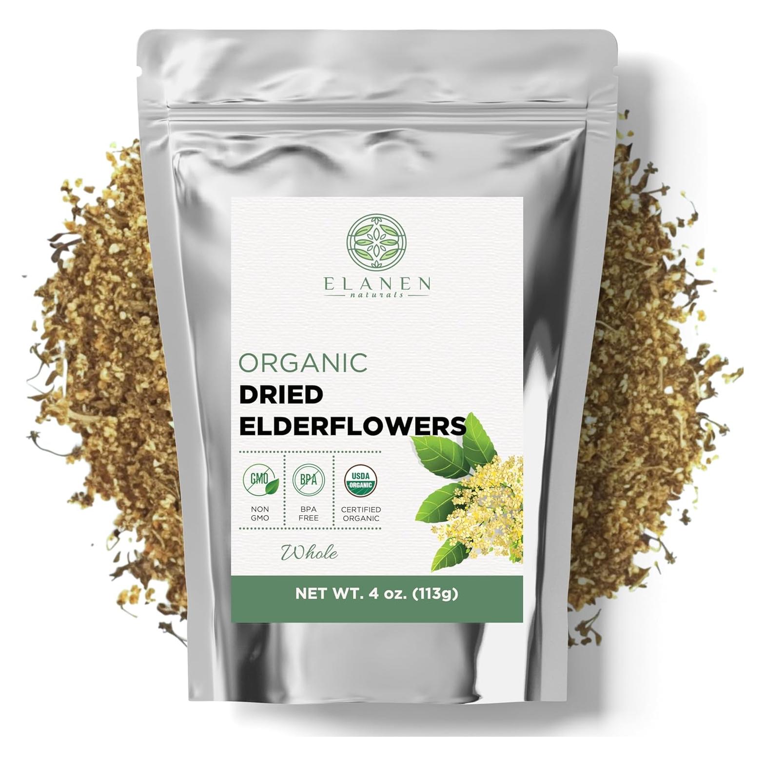 Té de Flor de Sauco Seco Orgánico Elanen Naturals 113 g