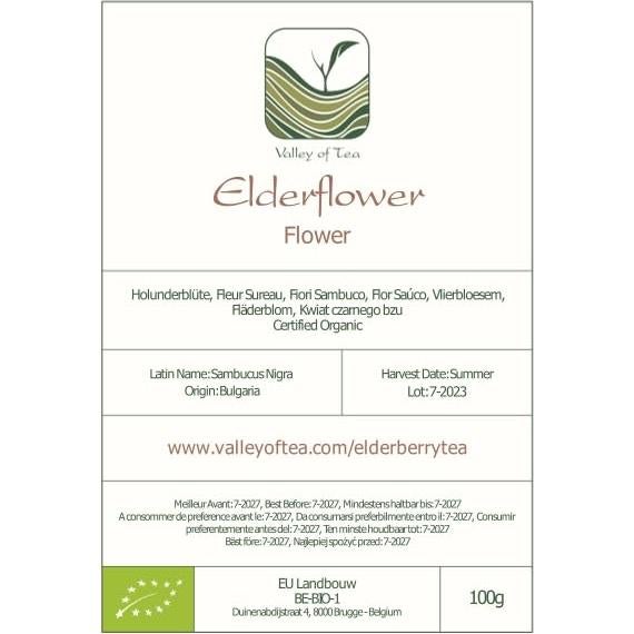 Té Herbal de Flor de Saúco Orgánico - Valley of Tea - 100g