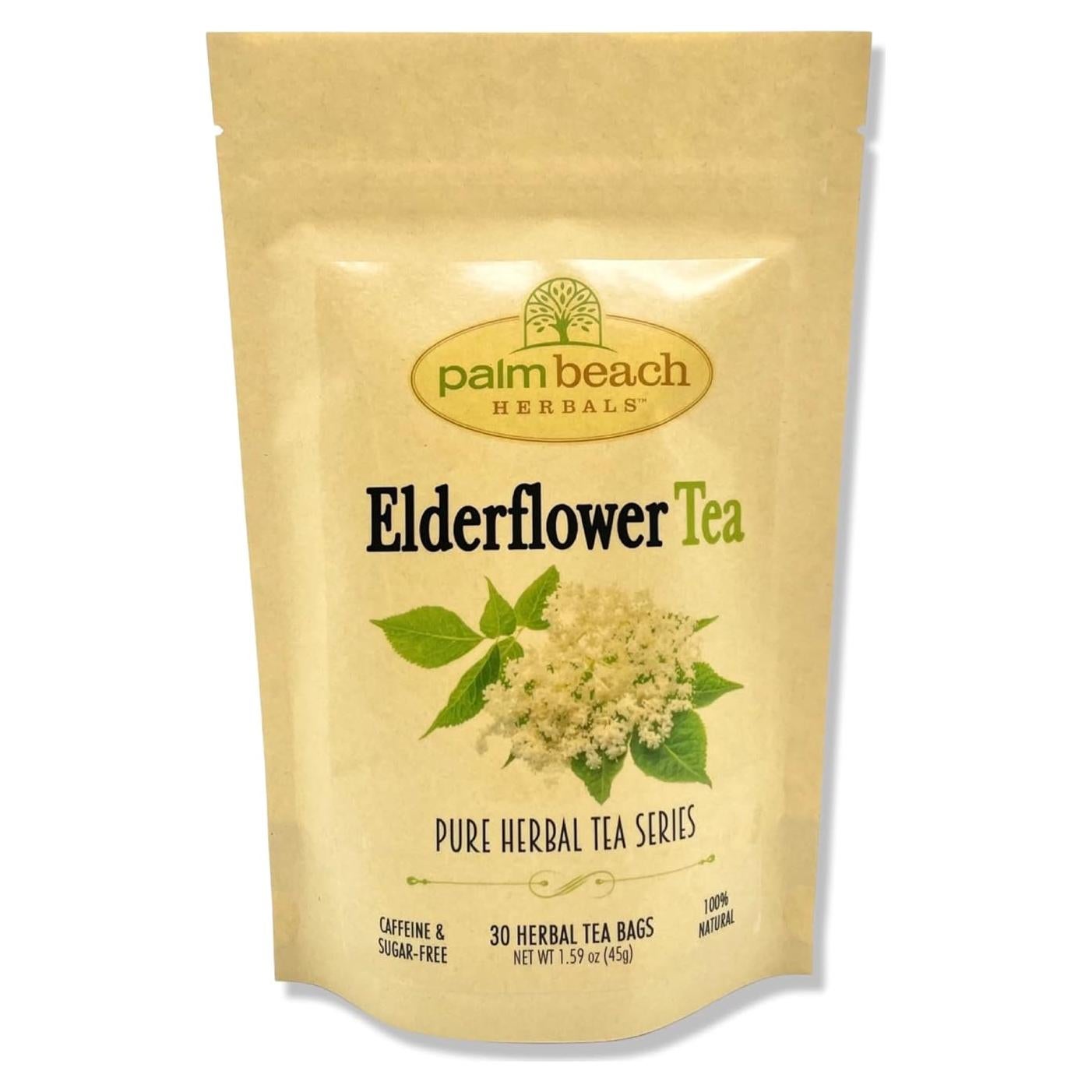 Té de Flor de Saúco Palm Beach Herbals - 30 Bolsitas 100% Natural