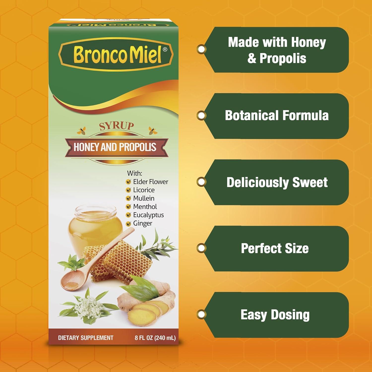 Jarabe BroncoMiel de Miel y Propóleos 236 ml - Soporte Inmunológico