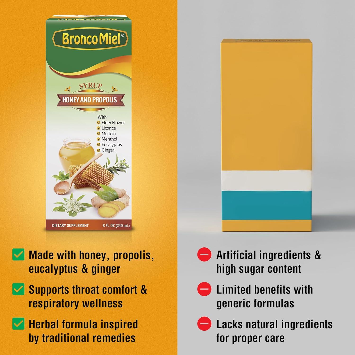 Jarabe BroncoMiel de Miel y Propóleos 236 ml - Soporte Inmunológico