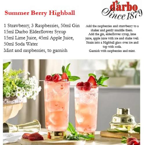 Jarabe D'arbo Flor de Saúco 500ml - Alto Contenido de Fruta