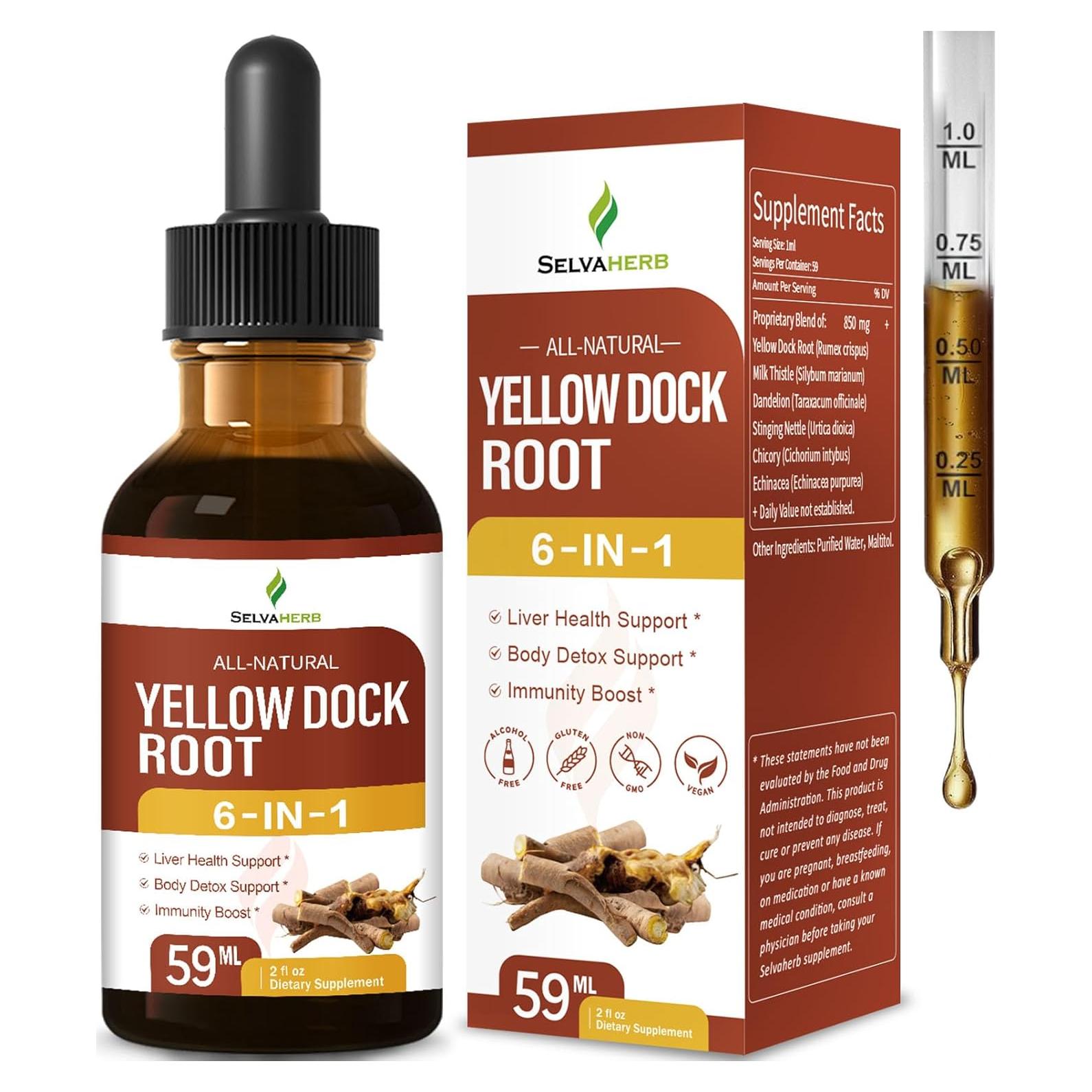 Extracto Orgánico de Raíz de Dock Amarillo Selvaherb 59.15ml