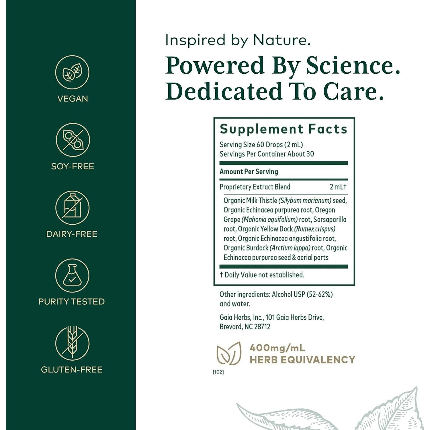 Fórmula Desintoxicación Gaia Herbs PRO - 30 Porciones 60 ml