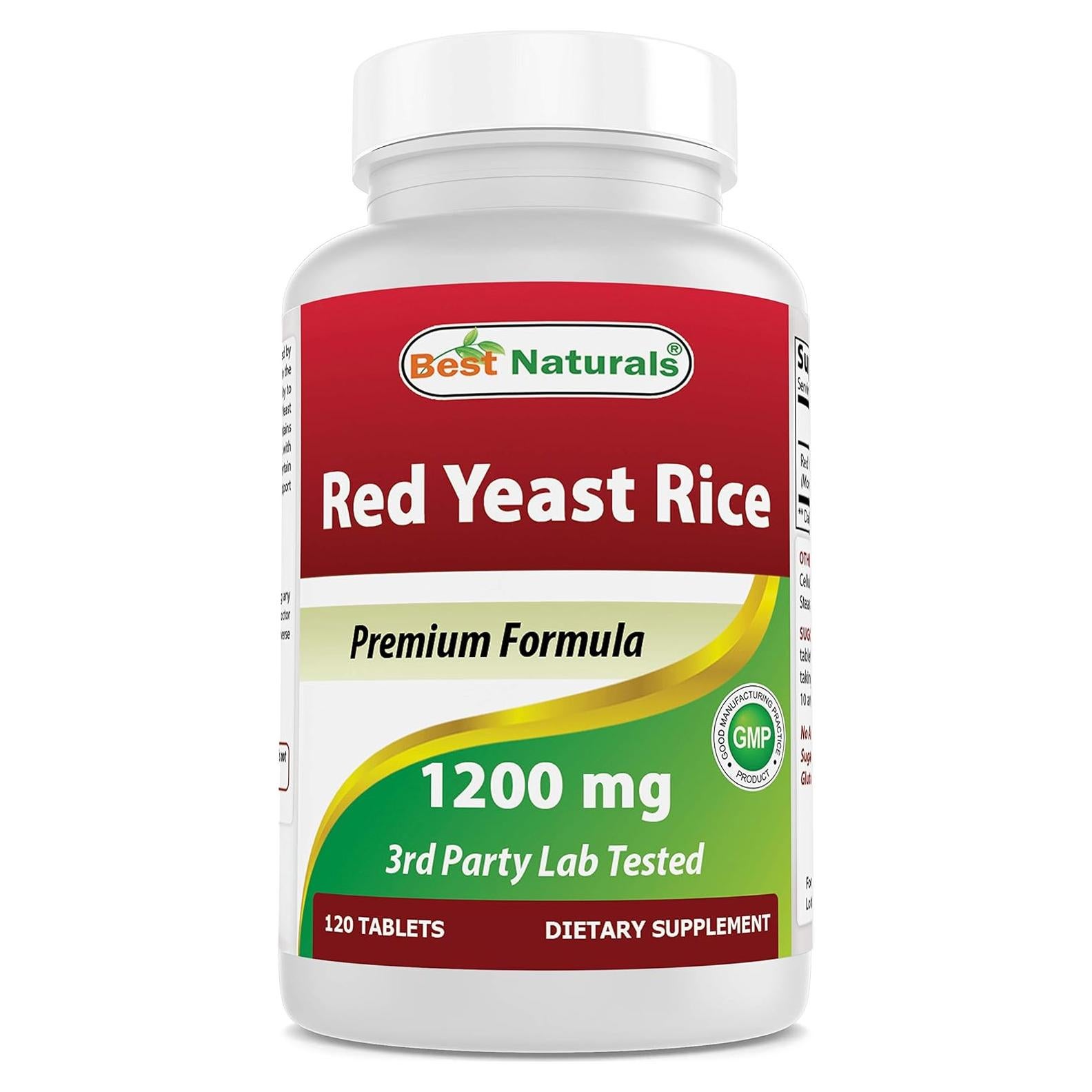 Arroz de Levadura Roja 1200 mg Mejor Naturales 120 Tabletas