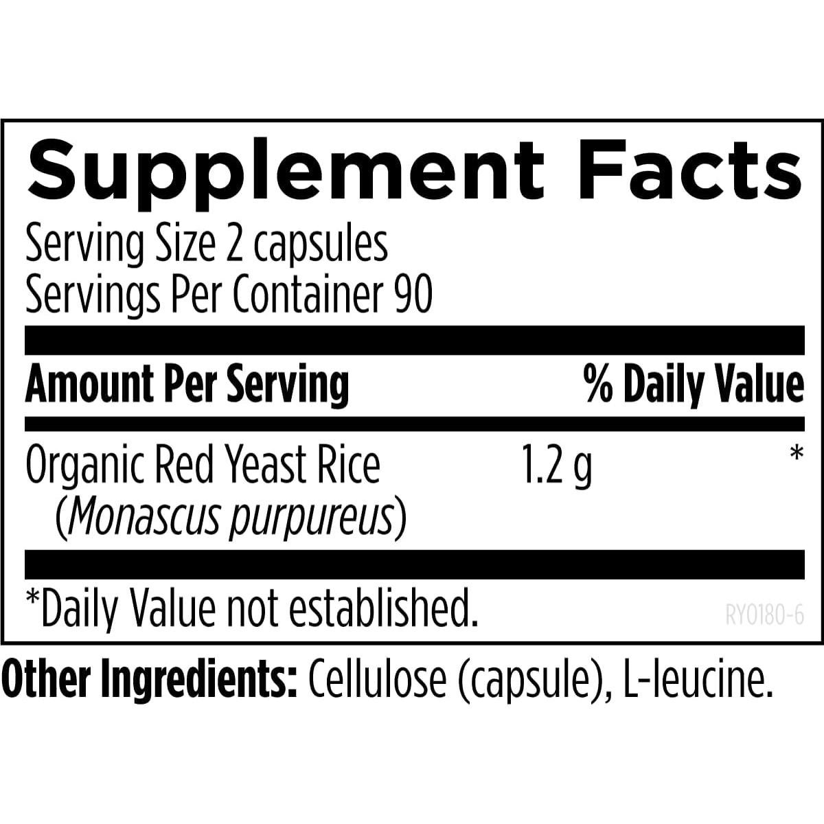 Cápsulas de Arroz Rojo Designs for Health 1200mg 180 Unidades