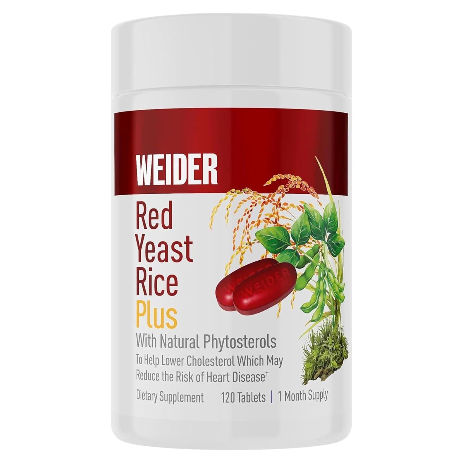 Suplemento Weider Arroz de Levadura Roja 1200mg 120 Cápsulas