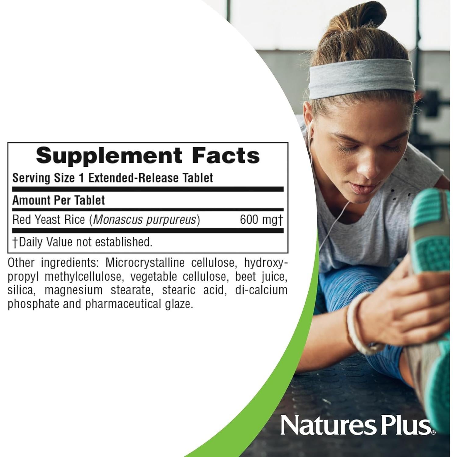 Suplemento Herbal NaturesPlus Arroz de Levadura Roja 600mg 60 Tabletas