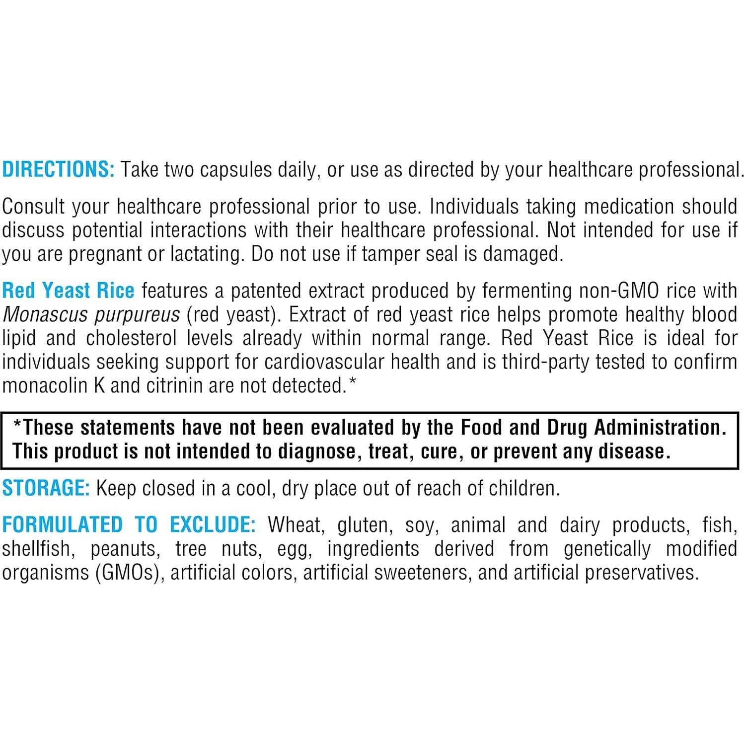Suplemento de Arroz de Levadura Roja XYMOGEN 60 Cápsulas