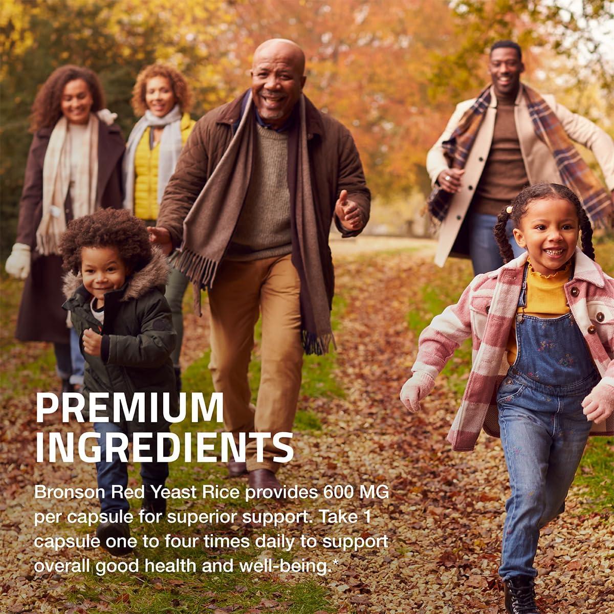 Arroz de Levadura Roja Bronson 600 MG 120 Cápsulas Salud