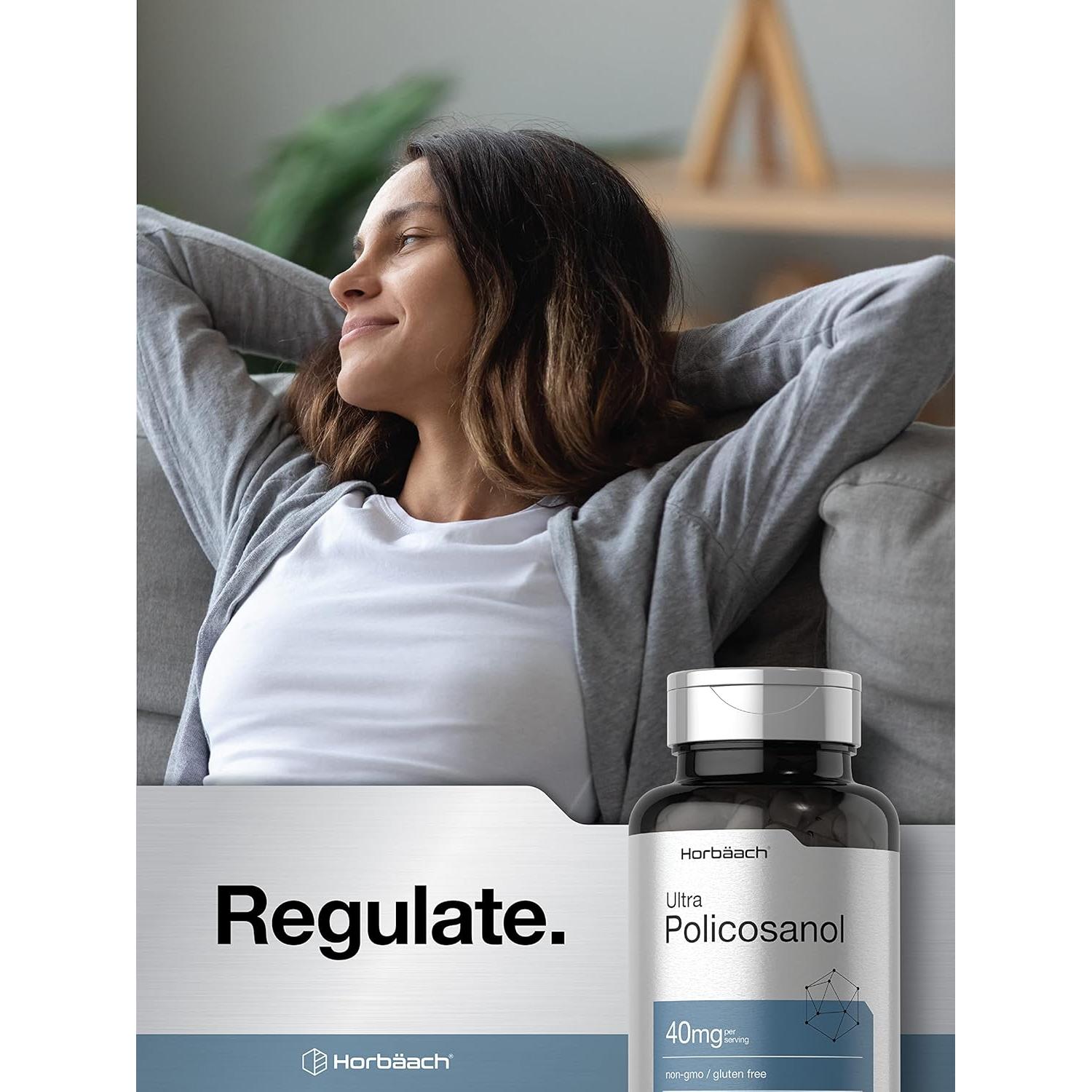 Policosanol Horbäch 40mg - 200 Cápsulas Sin OGM y Gluten