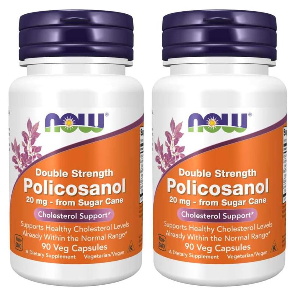NOW Foods Policosanol Doble Fuerza 90 Cápsulas Vegetales