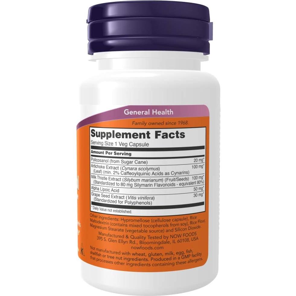 NOW Foods Policosanol Doble Fuerza 90 Cápsulas Vegetales