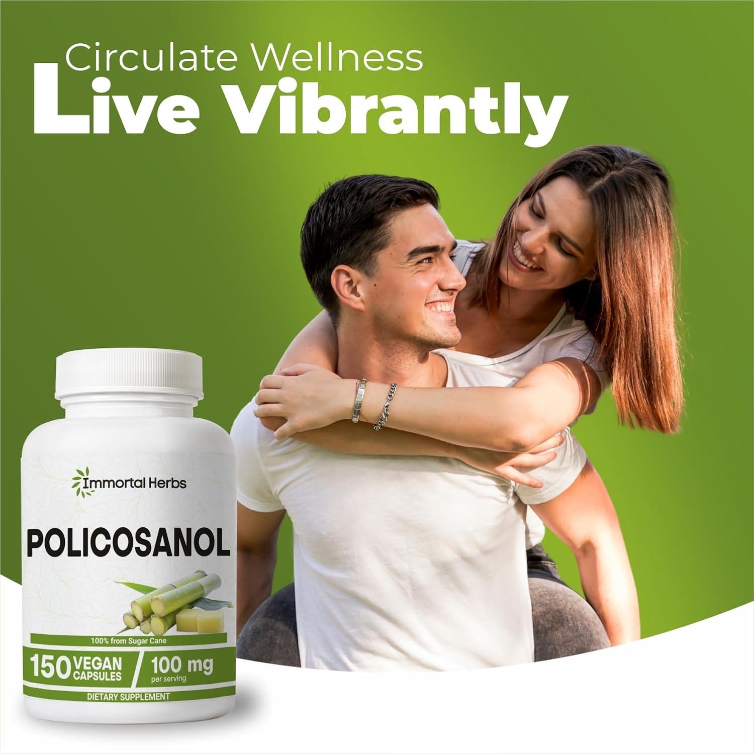 Cápsulas de Policosanol 100mg Immortal Herbs - 150 Píldoras