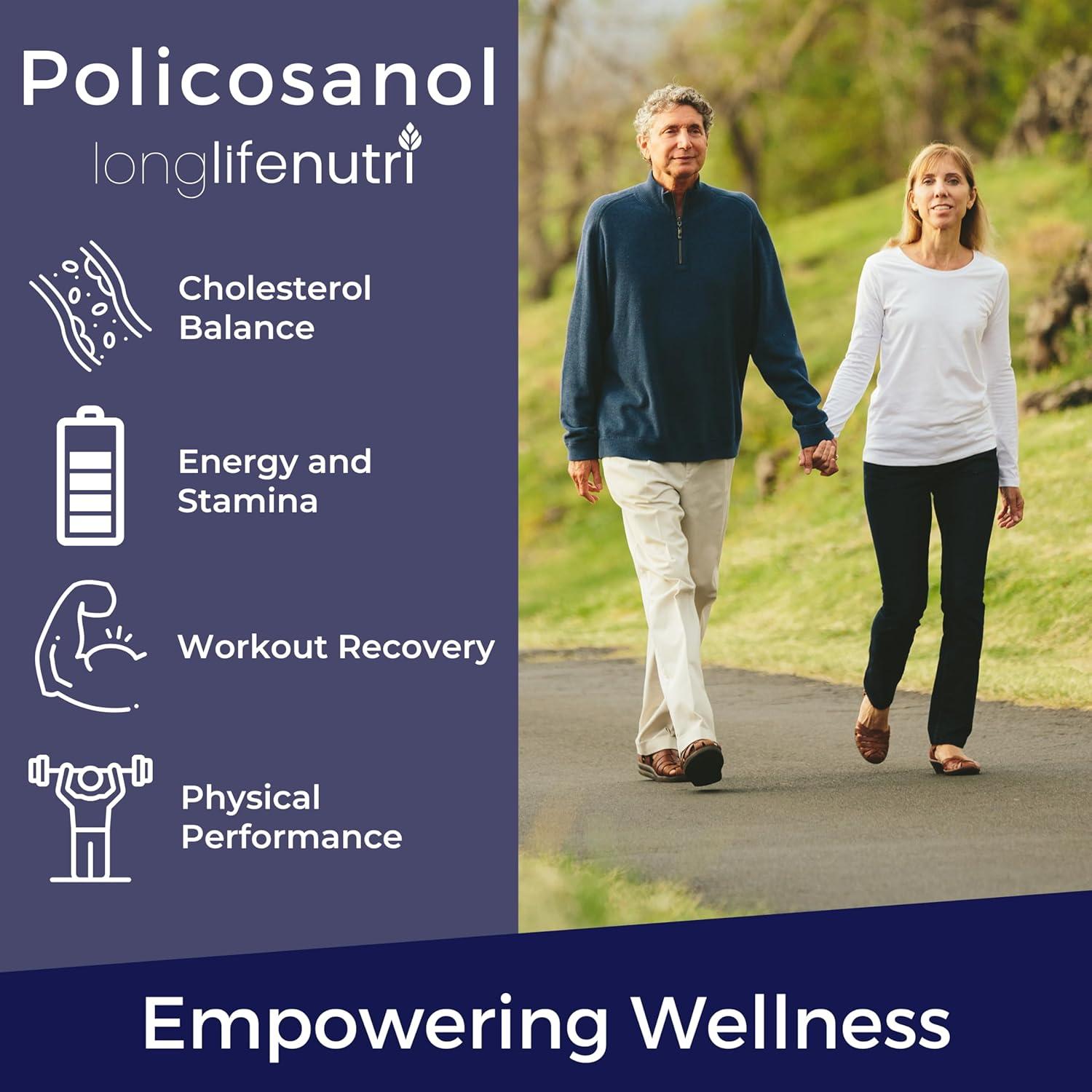 LongLifeNutri Policosanol 100mg - 200 Cápsulas Vegetarianas