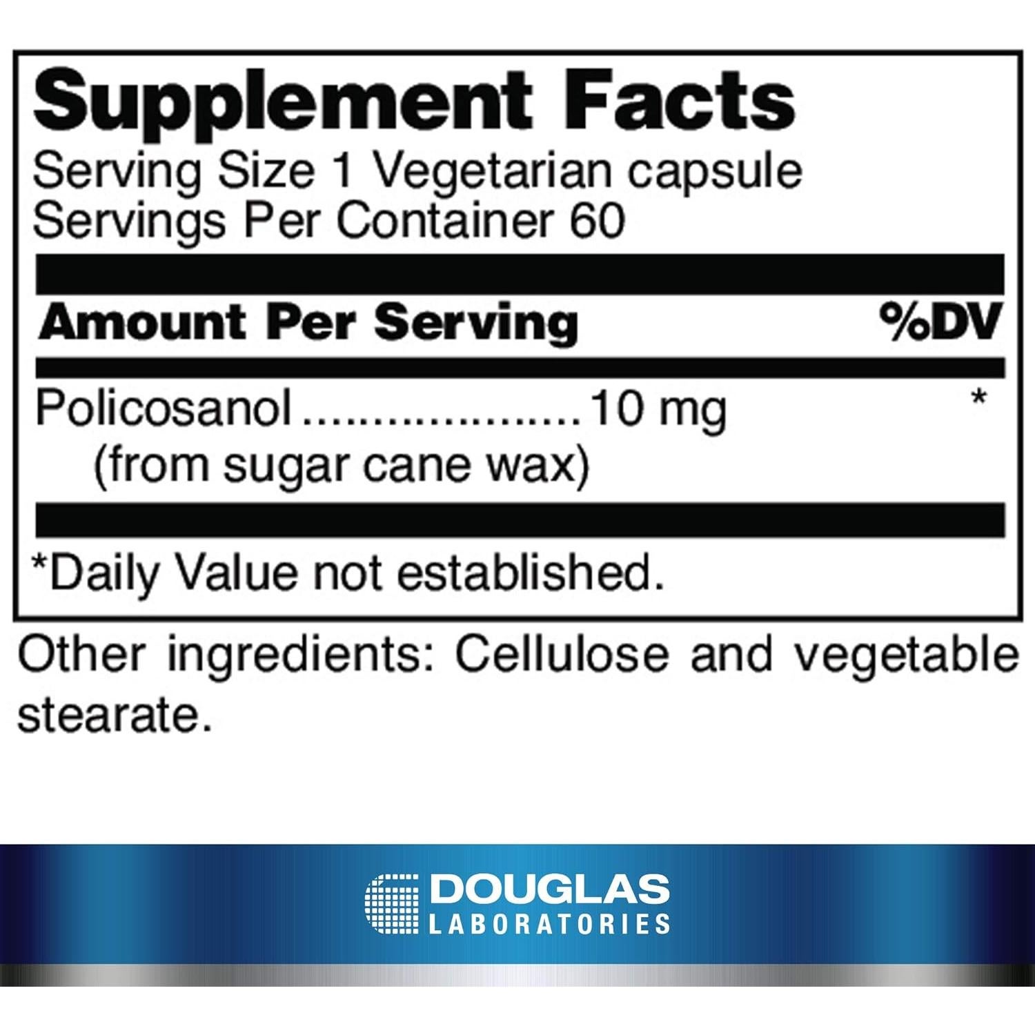 Policosanol Douglas Laboratories 60 Cápsulas - Salud Cardiovascular