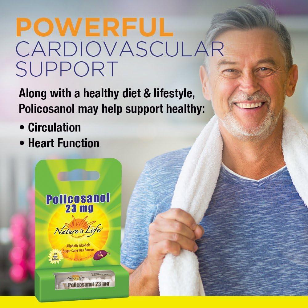 Policosanol 23mg Nature's Life | Salud Cardiovascular 60 Tabletas