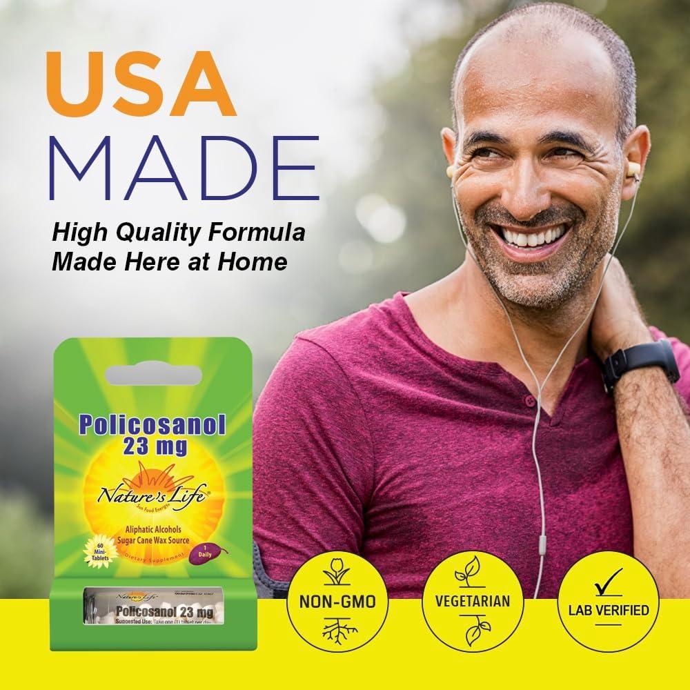 Policosanol 23mg Nature's Life | Salud Cardiovascular 60 Tabletas
