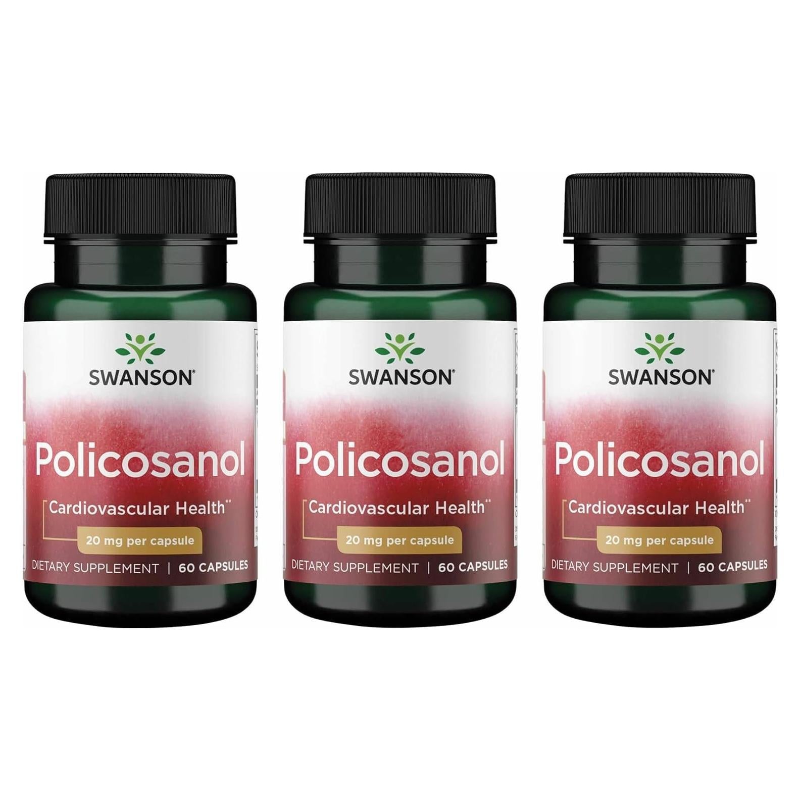 Swanson Policosanol 60 Cápsulas 20mg - Suplemento Salud Cardiovascular