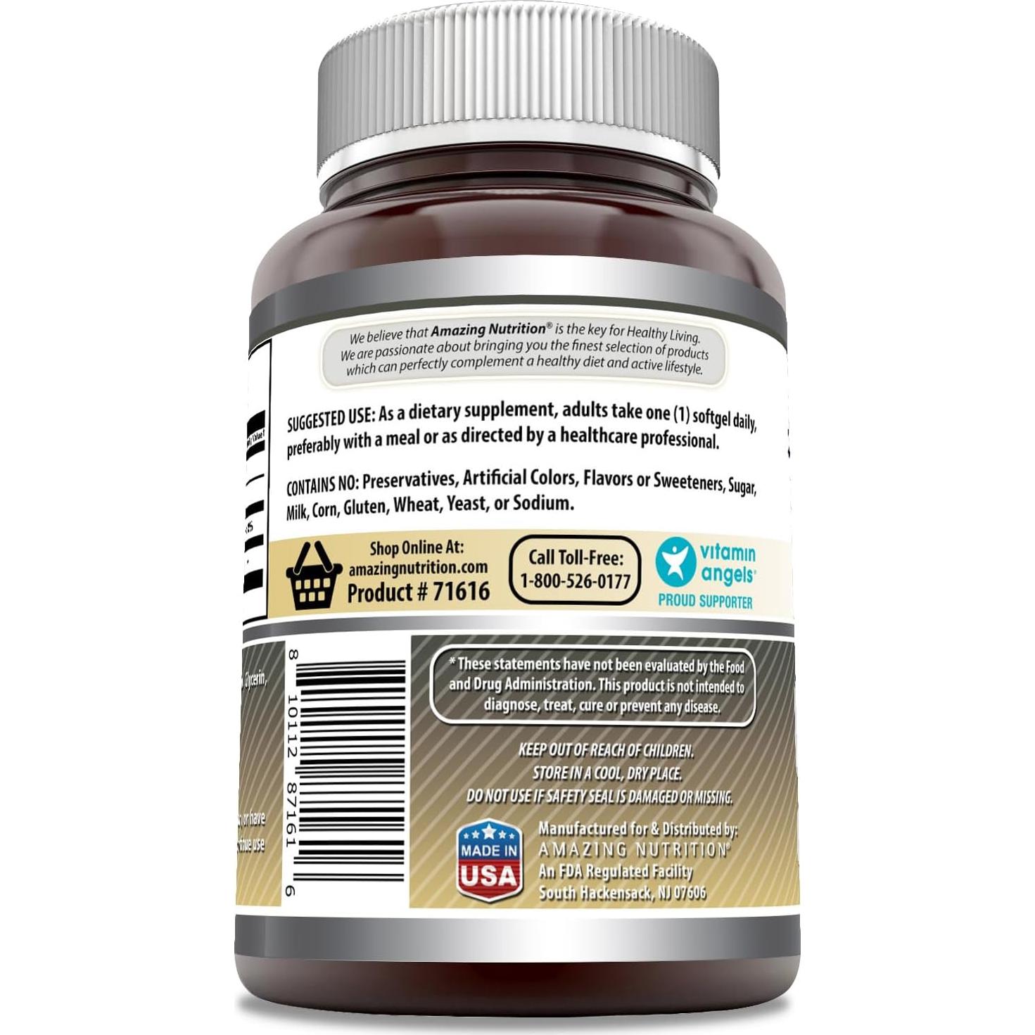 Suplemento de Lecitina 1200 mg Nutrición Asombrosa 120 Cápsulas