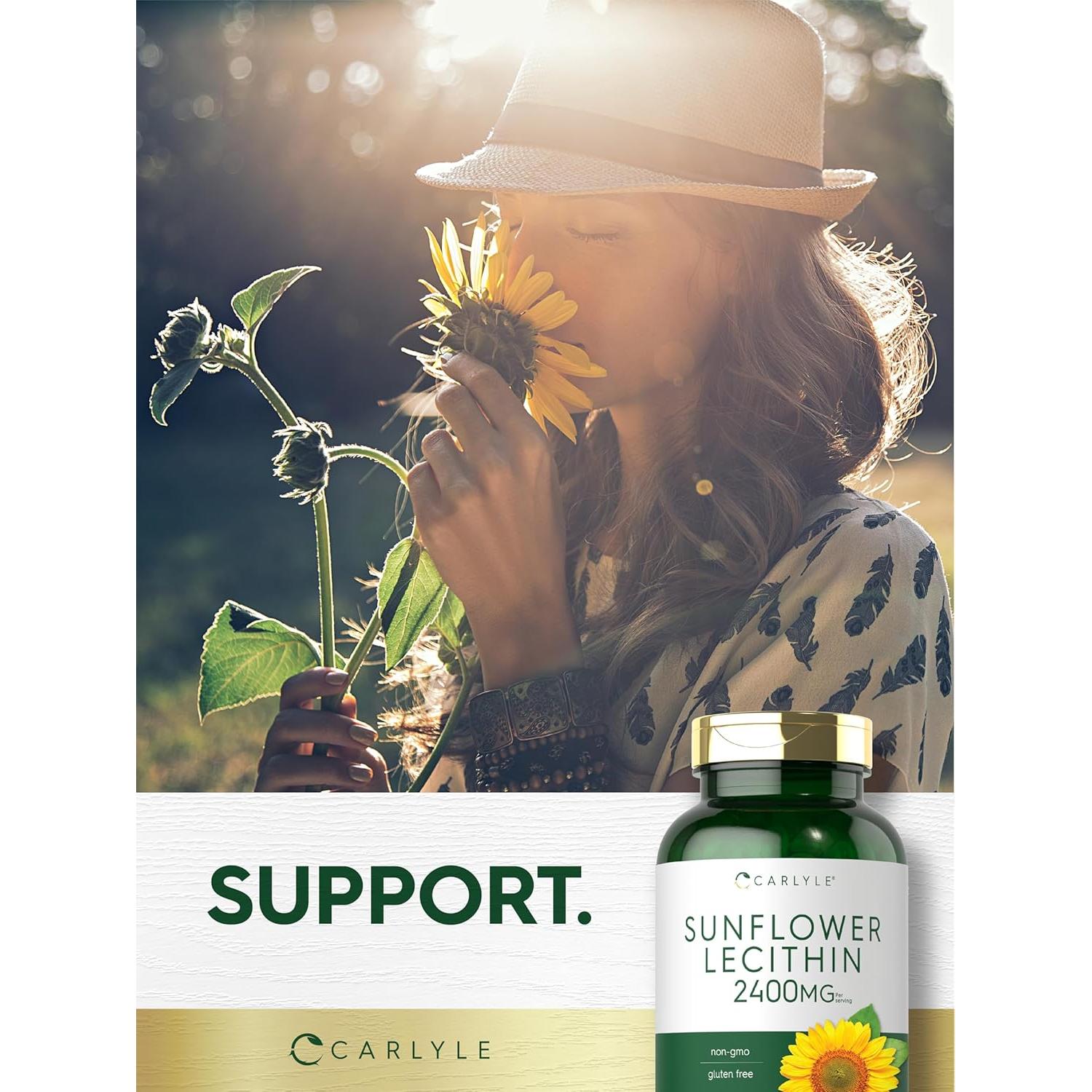 Cápsulas de Lecitina de Girasol Carlyle 2400mg 200 Unidades