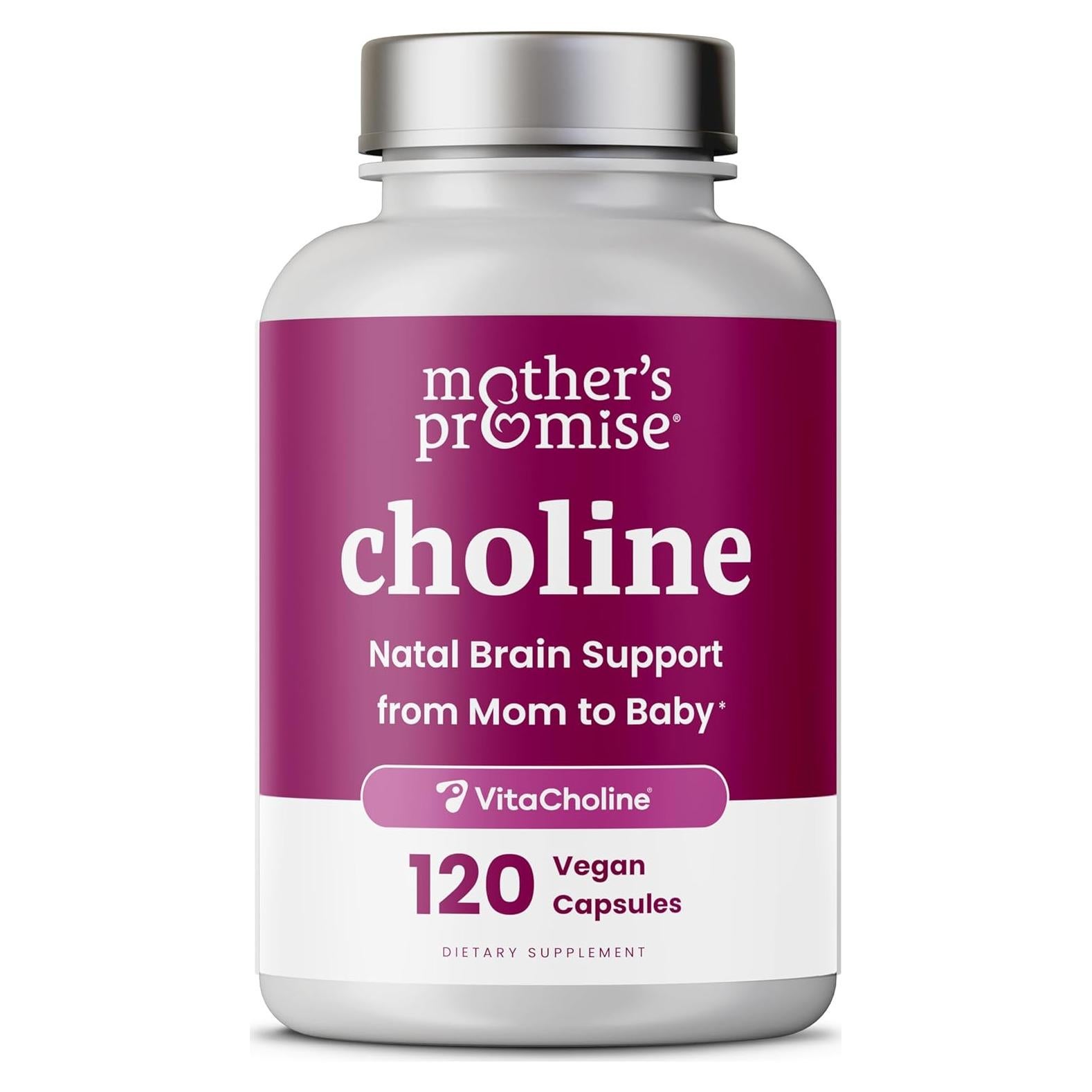 Suplemento de Colina Prenatal 550mg VitaCholine 120 Cápsulas