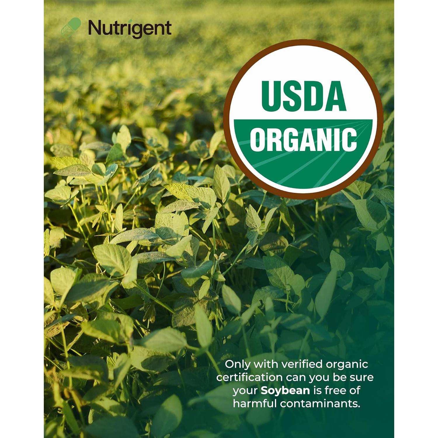 Suplemento de Lecitina de Soja Orgánica Nutrigent 800 mg - 60 Cápsulas