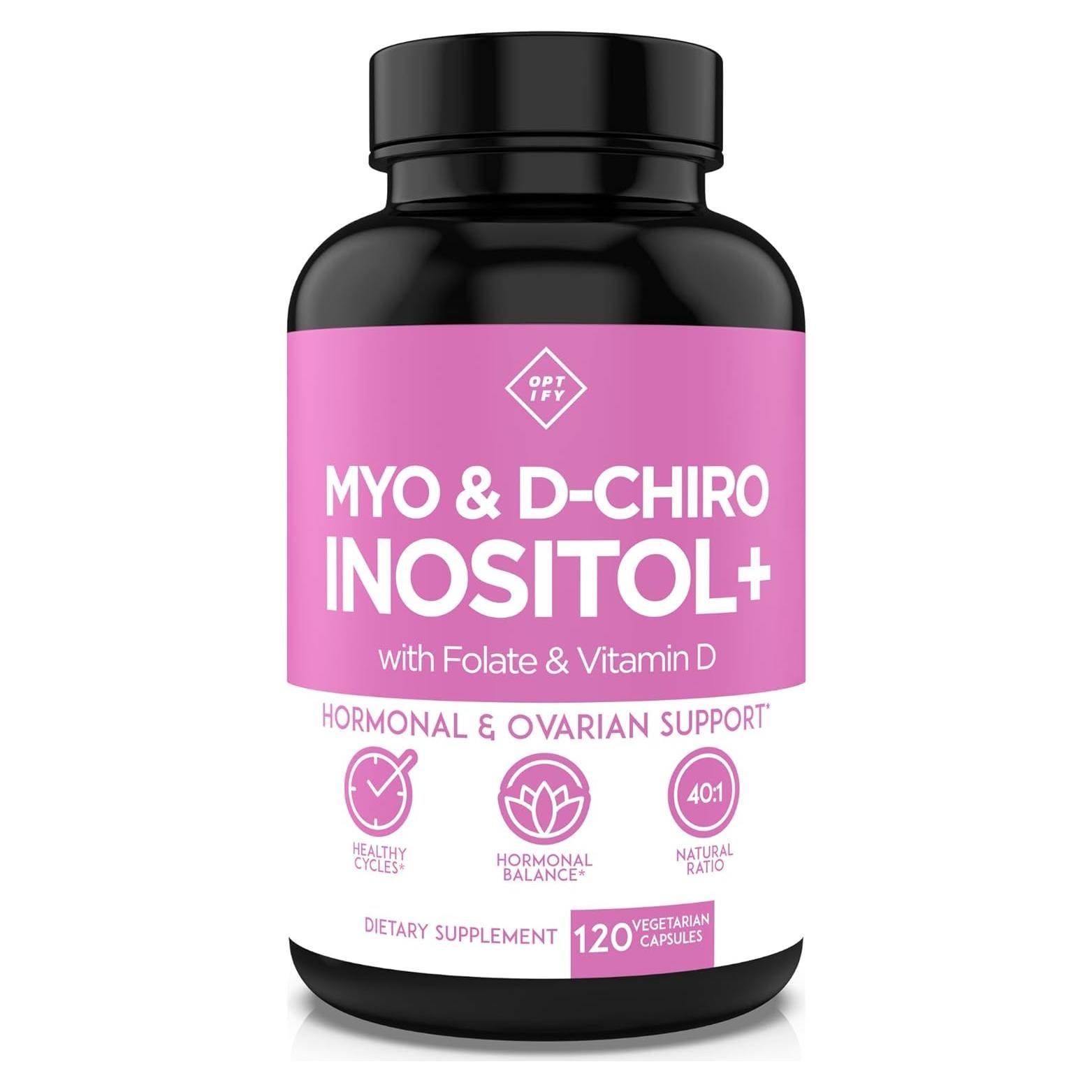 Suplemento de Inositol Optify 120 Cápsulas - Equilibrio Hormonal