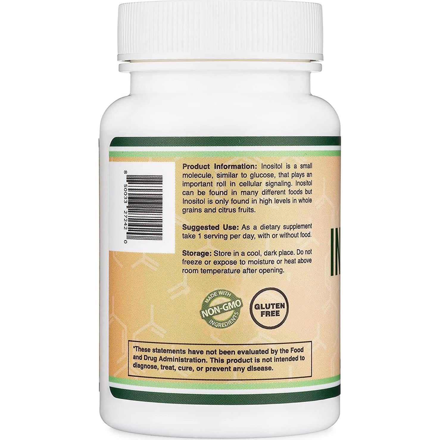 Cápsulas de Inositol 1000mg Double Wood - Salud Mujeres 60 Unidades