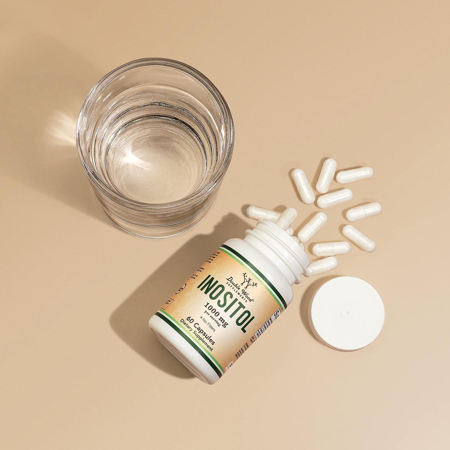 Cápsulas de Inositol 1000mg Double Wood - Salud Mujeres 60 Unidades