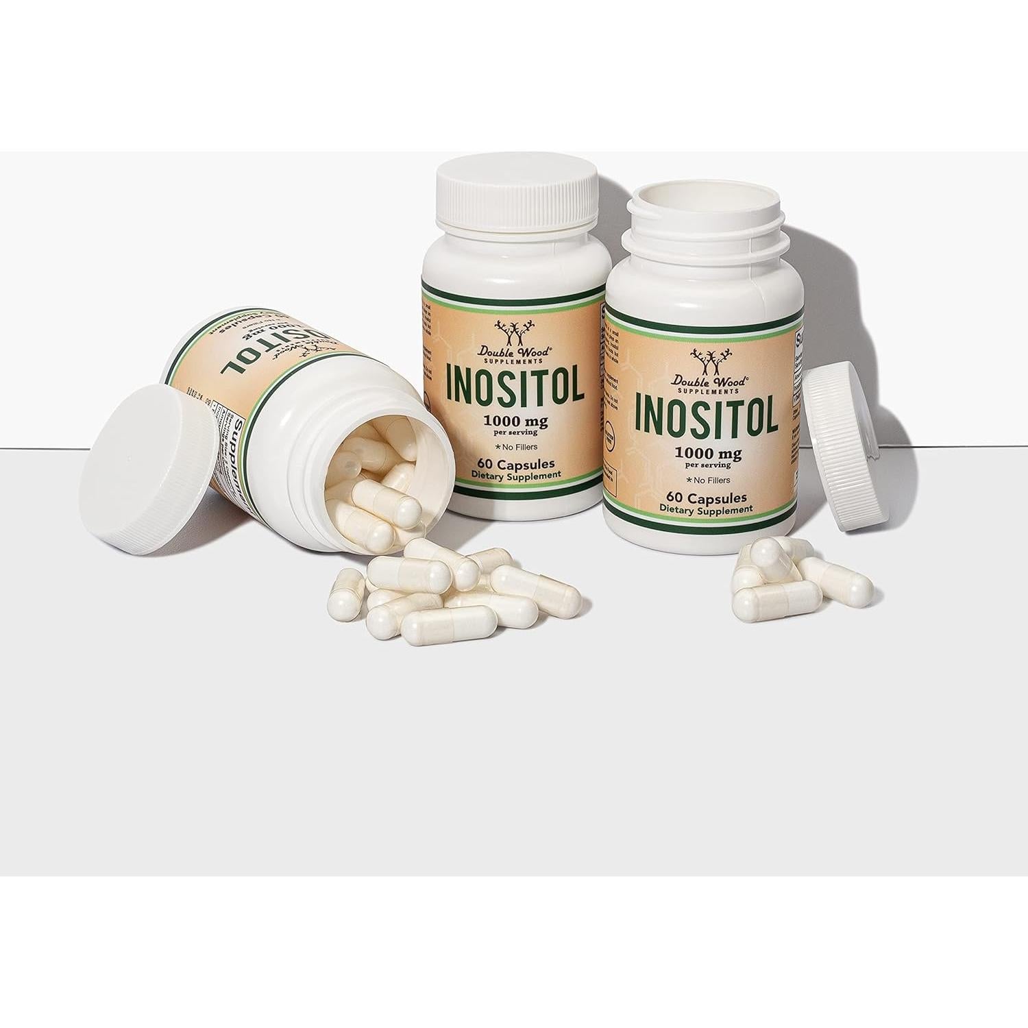 Cápsulas de Inositol 1000mg Double Wood - Salud Mujeres 60 Unidades