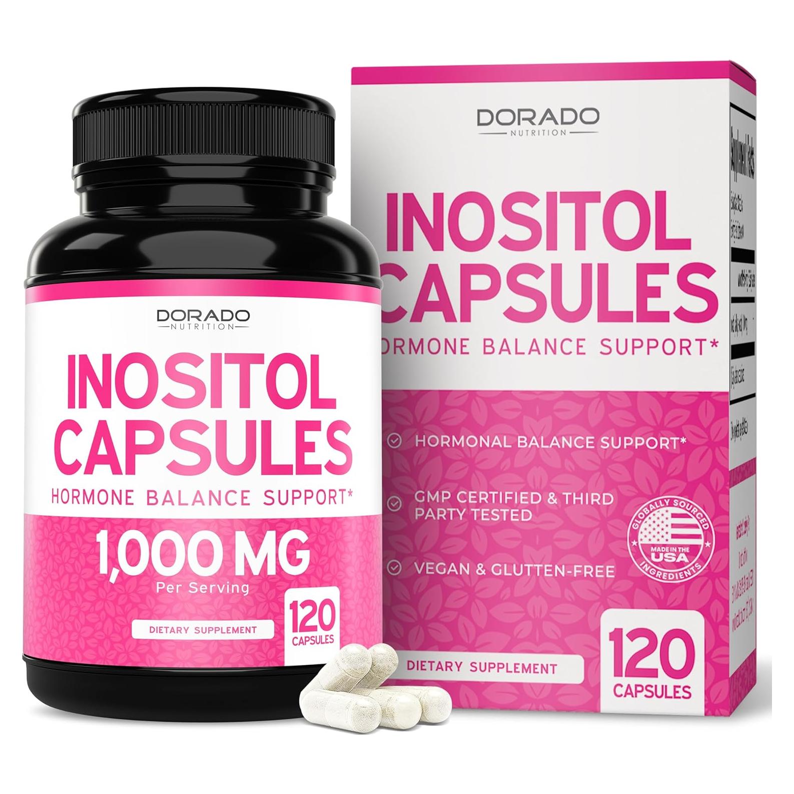 Cápsulas de Mio Inositol 1000mg Dorado Nutrition 120 Unidades