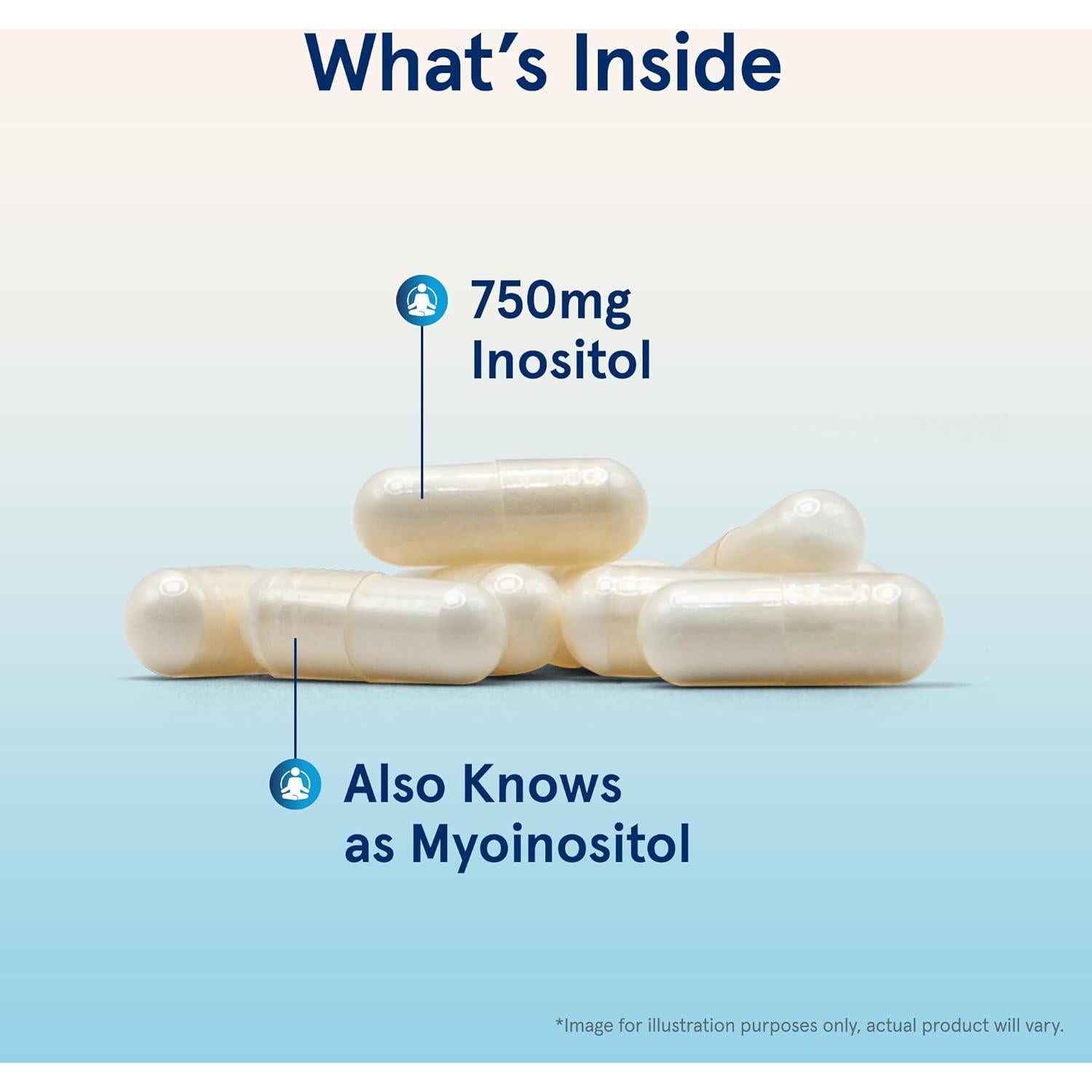 Suplemento de Inositol Jarrow Formulas 750 mg 100 Cápsulas