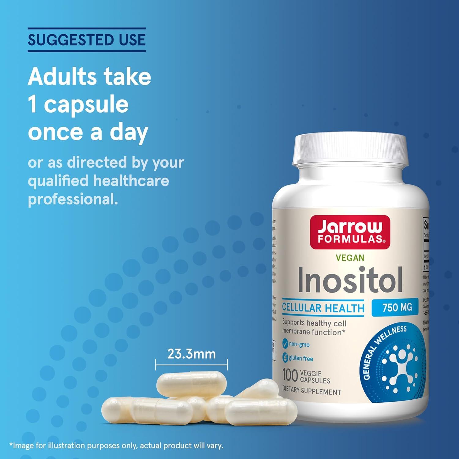 Suplemento de Inositol Jarrow Formulas 750 mg 100 Cápsulas