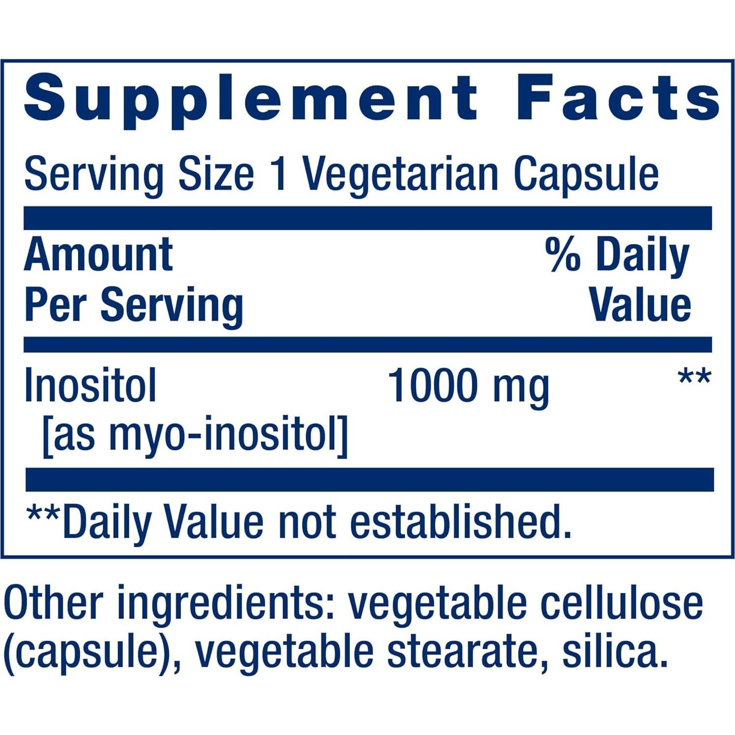 Cápsulas de Inositol Life Extension 1000 mg - 360 Unidades