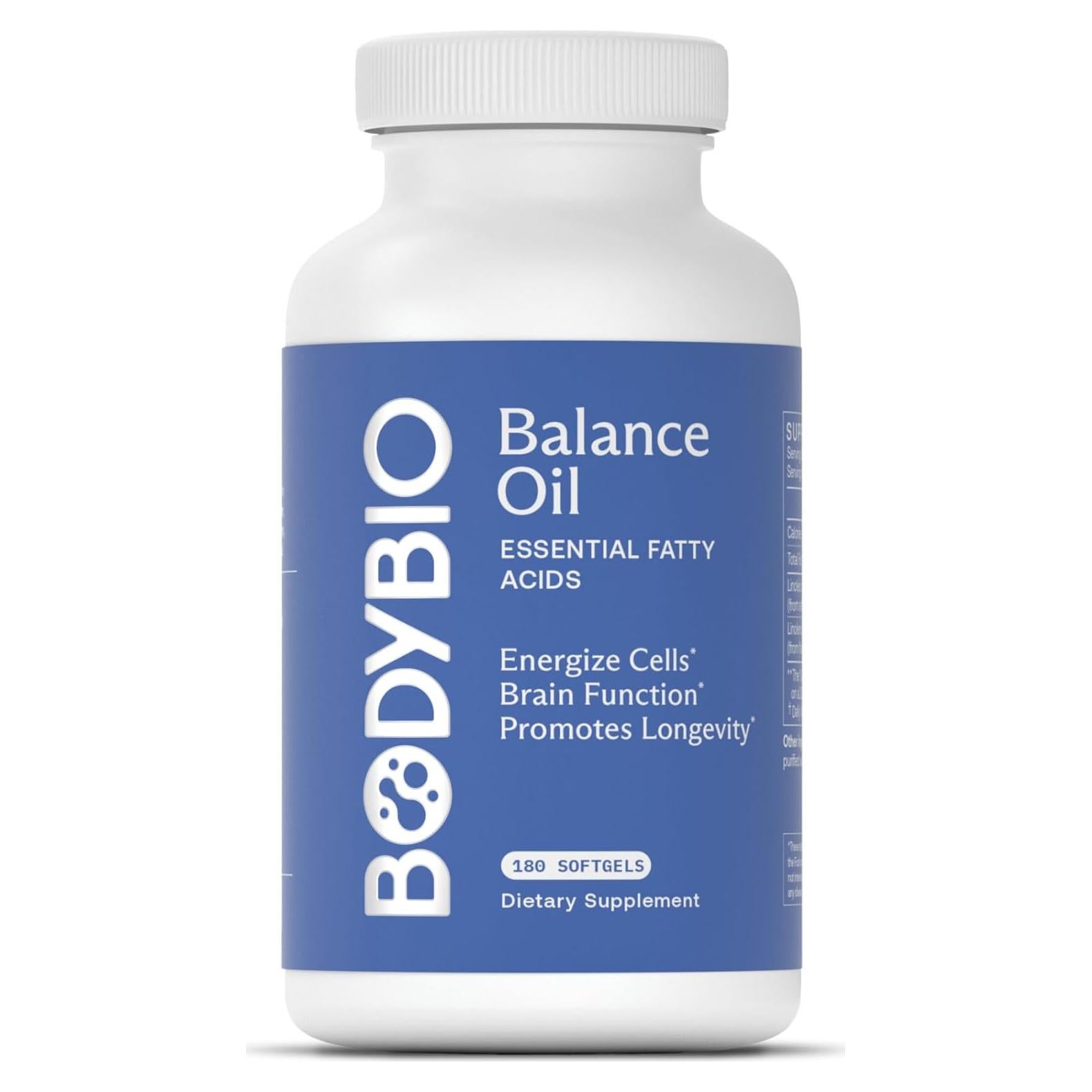 Aceite Balance BodyBio 180ml - Omega 3 y 6 Prensados en Frío