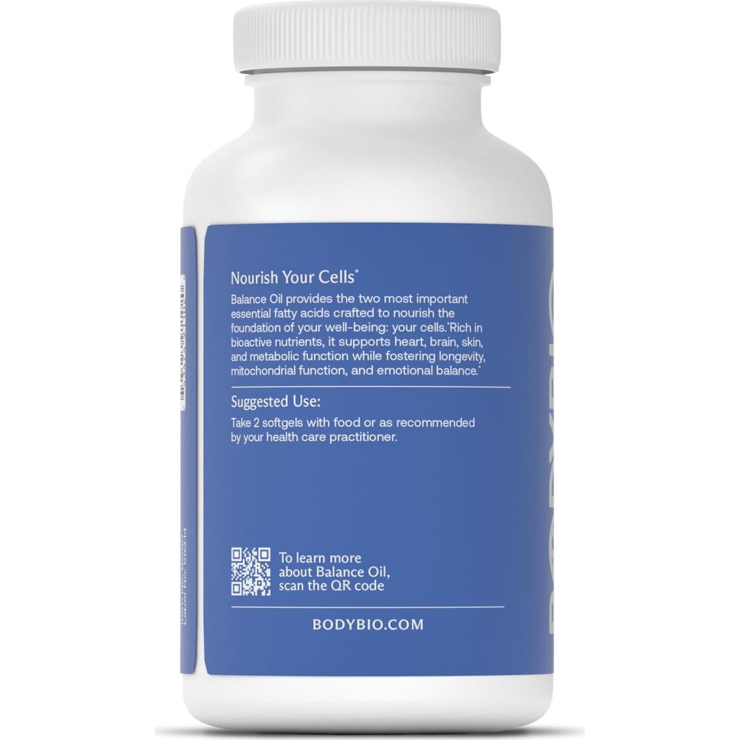 Aceite Balance BodyBio 180ml - Omega 3 y 6 Prensados en Frío