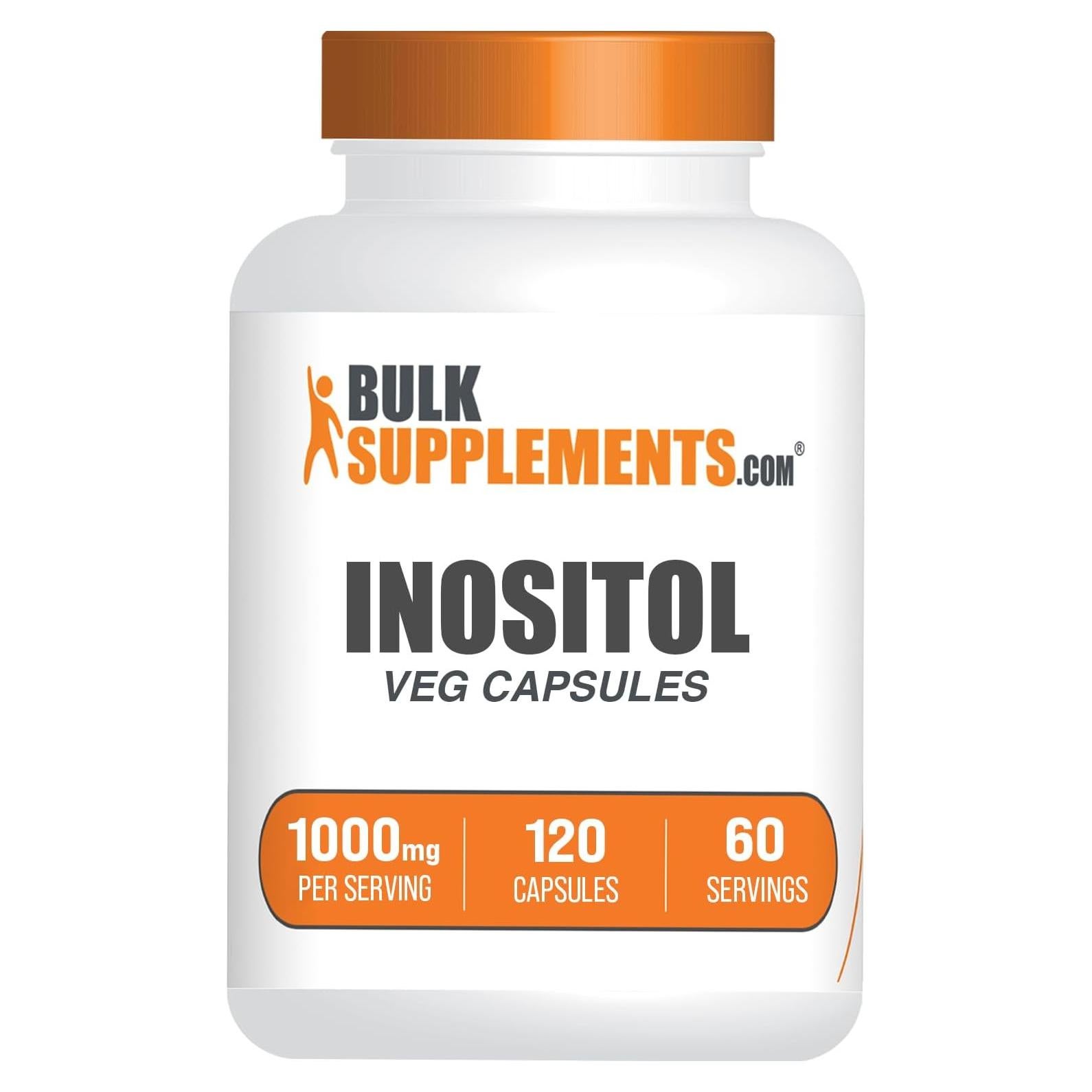 Cápsulas de Inositol 1000mg BulkSupplements - Vitamina B8 120 Unidades