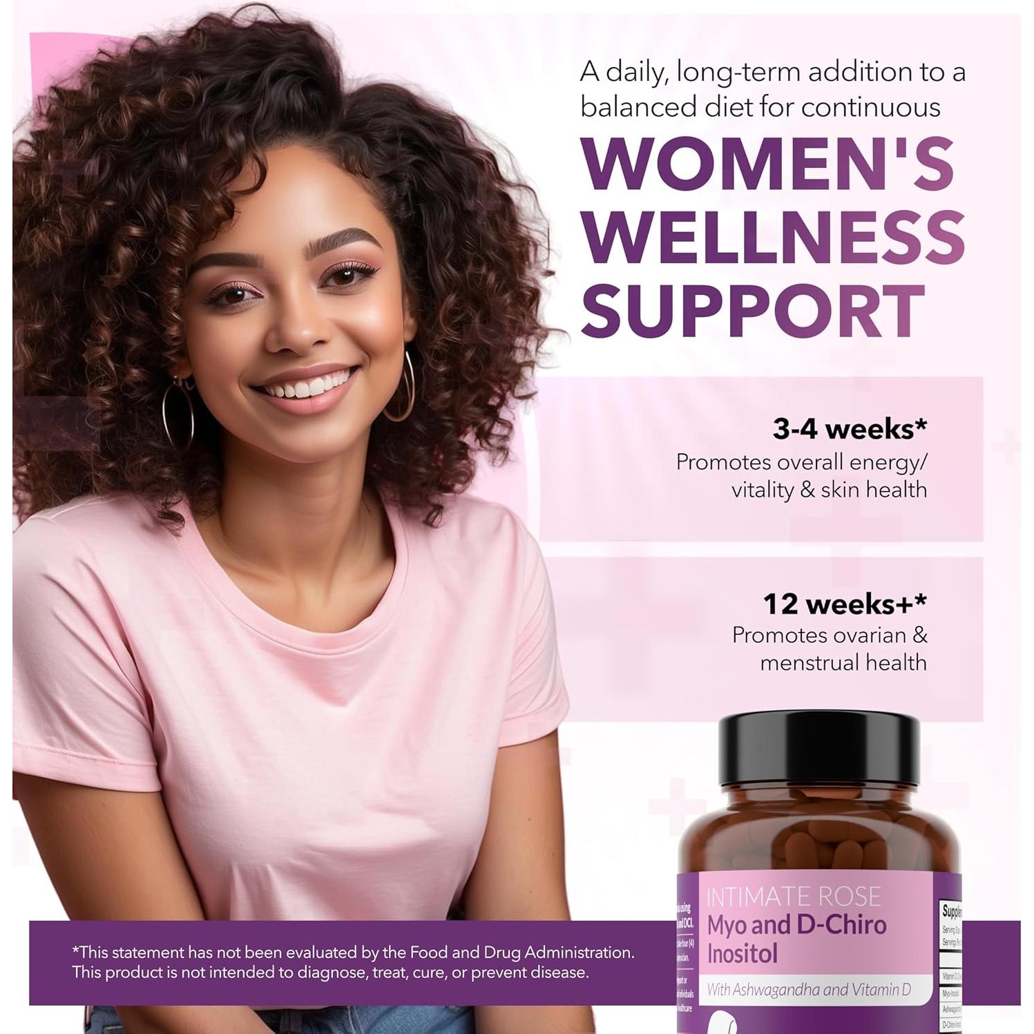 Suplemento de Inositol Intimate Rose 40:1 - 30 Cápsulas