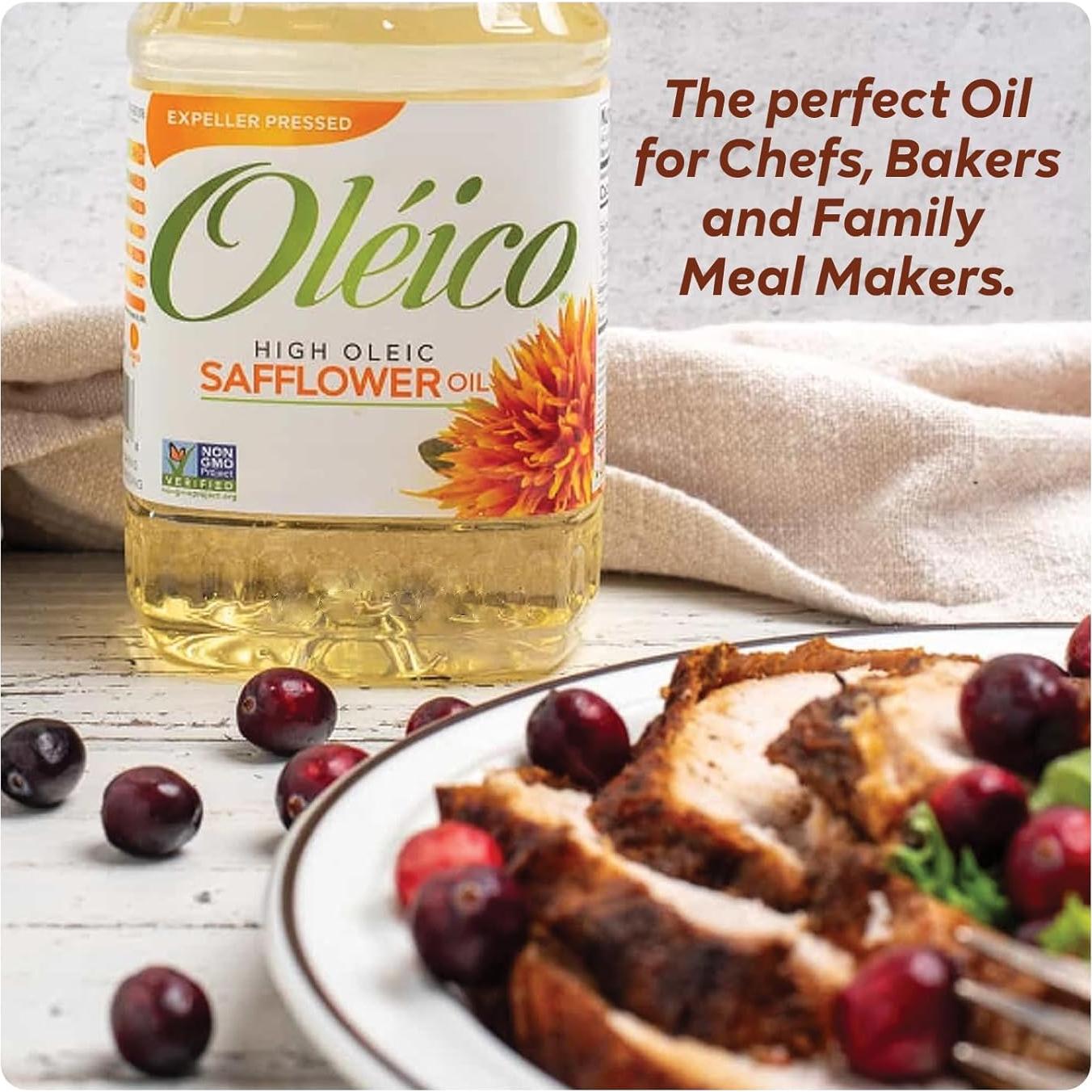 Aceite de Cártamo Oleico 955 ml - Prensado en Frío, Kosher