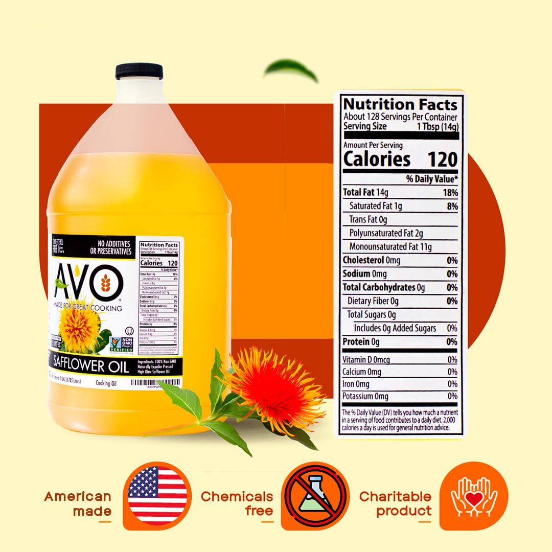 Aceite de Cártamo AVO Orgánico 3.79L Sin OGM