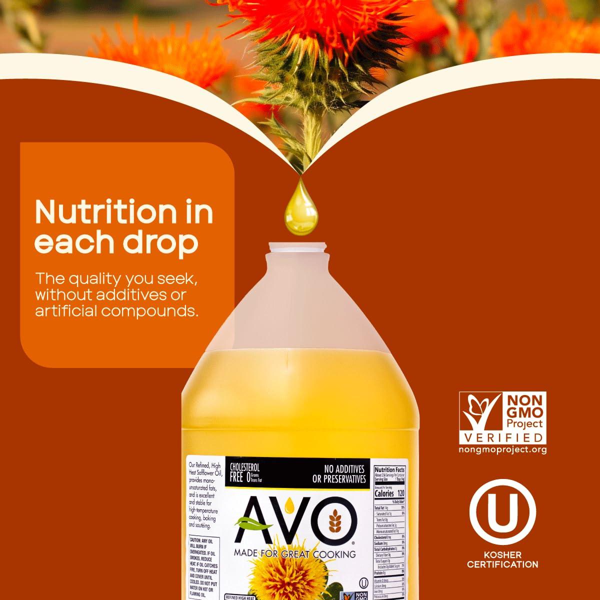 Aceite de Cártamo AVO Orgánico 3.79L Sin OGM