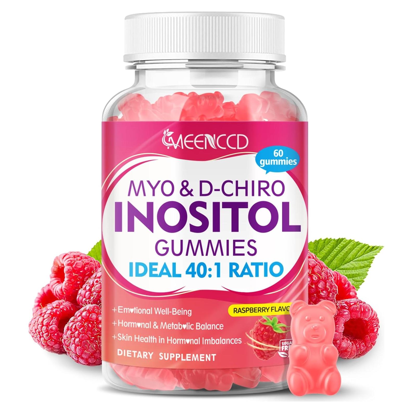 Gomitas de Inositol Myo y D-Chiro 40:1 con Vitamina D3 y Magnesio - 60 Unidades