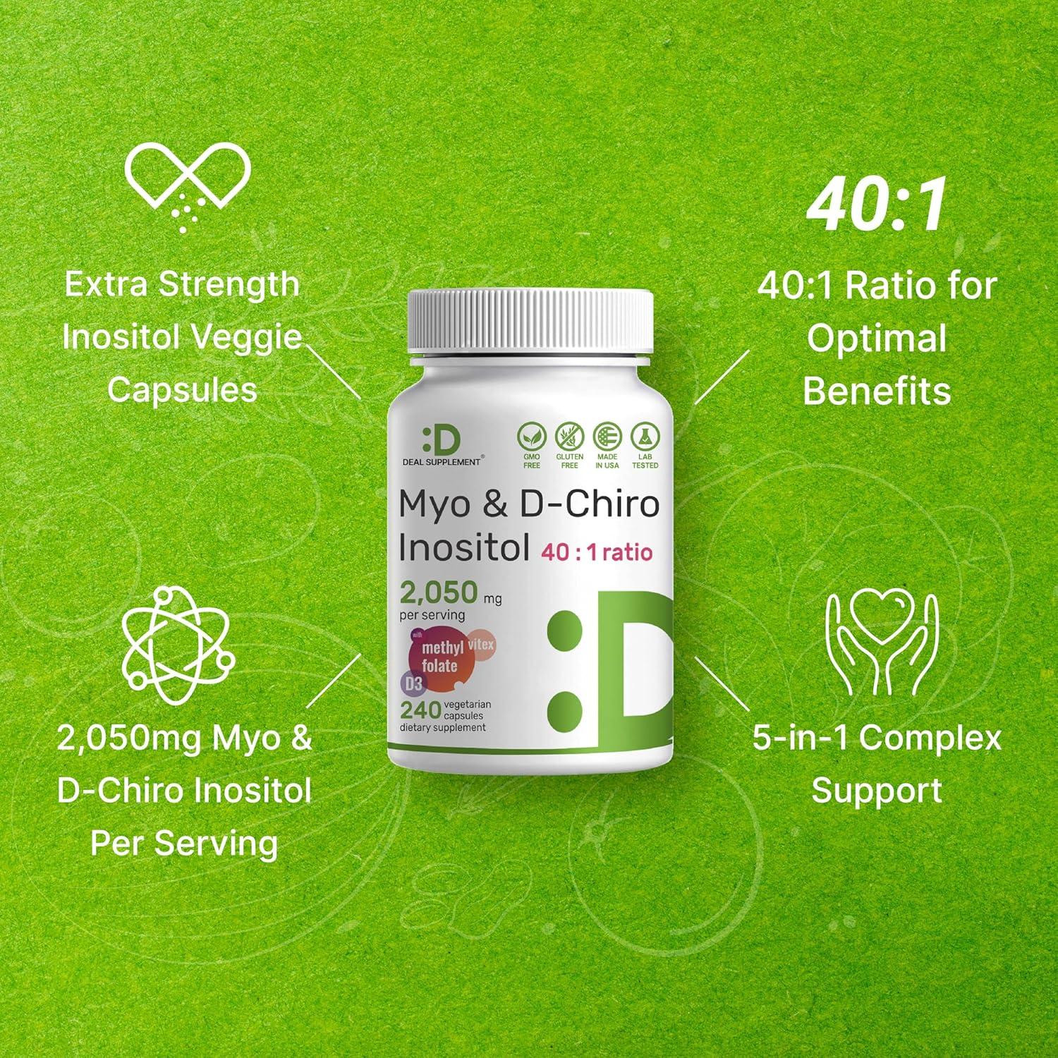 Suplemento Myo-Inositol y D-Chiro Inositol 240 Cápsulas
