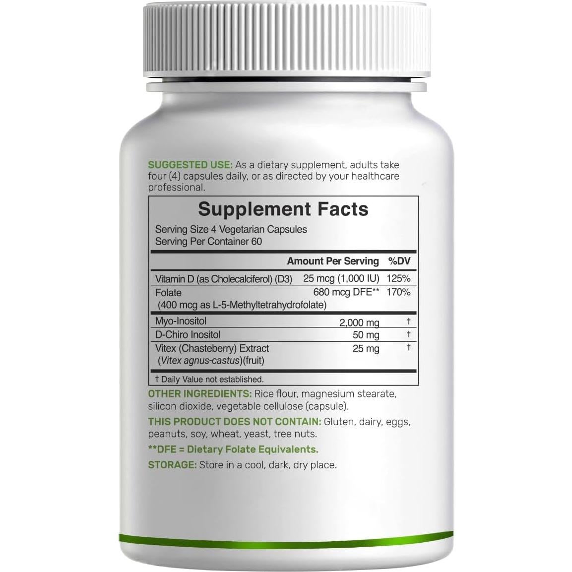 Suplemento Myo-Inositol y D-Chiro Inositol 240 Cápsulas