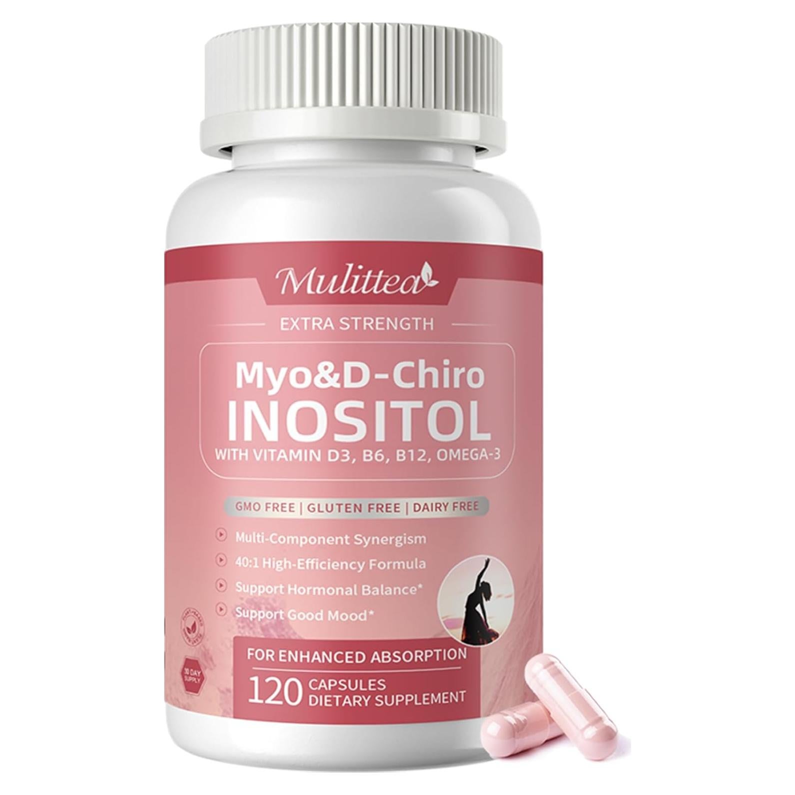 Suplemento Vegano de Inositol MULITTEA 120 Cápsulas 14 en 1