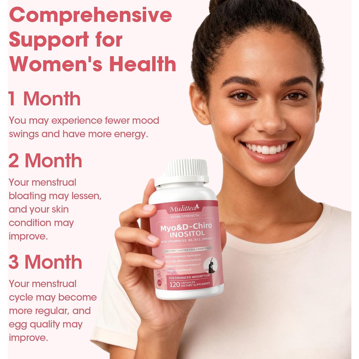 Suplemento Vegano de Inositol MULITTEA 120 Cápsulas 14 en 1