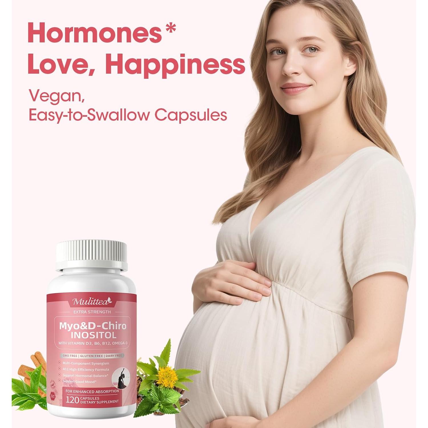 Suplemento Vegano de Inositol MULITTEA 120 Cápsulas 14 en 1