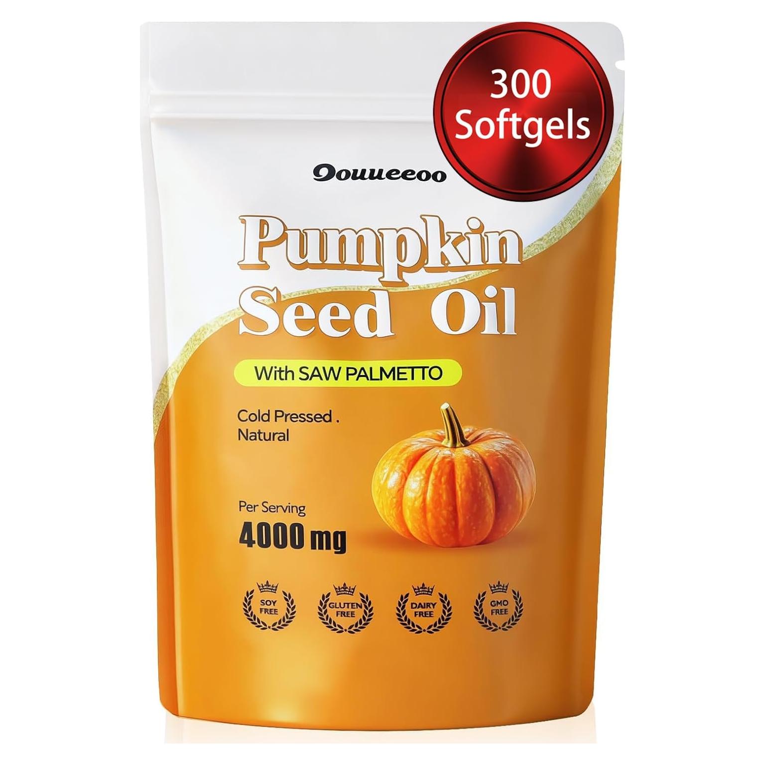 Aceite de Semilla de Calabaza 4000mg OOUUEEOO 300 Cápsulas